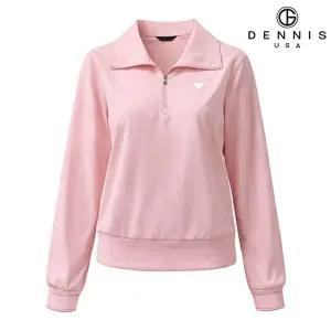 [데니스골프][DENNIS] 26SS신상 여성)와이드카라 집업 긴팔 카라티_NARSLTS053