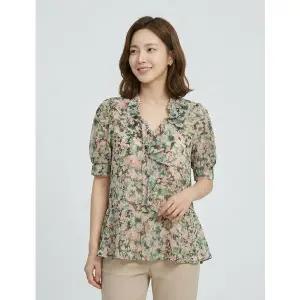 [조이너스]플라워 러플 블라우스-JU23RB2302490A