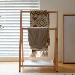 원목 미니 건조대 접이식 수건 원룸 빨래 우드 침실 간이 의류 옷 거치대