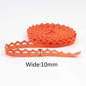 5야드 (4.5 미터) 10mm 와이드 수공예품 수 놓은 웨이브 100% 코튼 레이스 트림 리본 웨딩/생일/크리스마