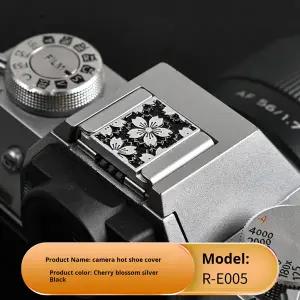 체리 블라썸 메탈 핫슈 커버 니콘 후지필름 캐논 X100VI XT50 ZFC GR2 XM5 Z30 Z50 장식 액세서리