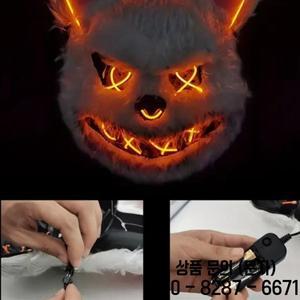 토끼 마스크 Masquerade LED 곰 빛나는 할로윈 파티 배터리없이 카니발 코스프레 소품