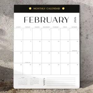 아름다운 2026 자기 냉장고 달력 - 2026년 1월부터 2027년 7월까지 정리하기 쉬운 완벽한 월간 자석