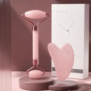 로즈쿼츠괄사 로즈쿼츠 괄사 마사지 하트 롤러 얼굴 세트