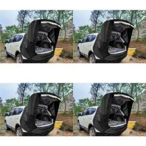 ( )차박 트렁크텐트 125x95x150cm 폴대형 블랙 카텐트 차량용텐트