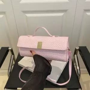 룽나루 여친 여름 캐주얼 파스타 디너 크로스백 웨빙 대용량 바게트백 트렌드 소프트 솔리드 가로형 HO2