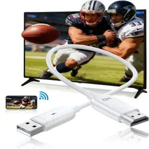 무선 HDMI 디스플레이 어댑터 AirPlay/Miracast용 케이블을 1080P HDTV 대형 화면 미러링 동글 수신기 전용