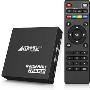 듀얼 HDMI AV/VGA 출력 4K 스플리터 14TB HDD/512G USB/256G SD 카드/H.265 MP4용 4K@30Hz 미디어 플레이어