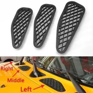 본넷덕트 차량용 블랙 프론트 후드 히터 덕트 홀 커버 에어 카울 그릴 토요타 FJ 크루저 2007-2021 55791-3