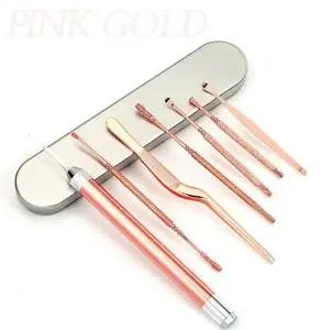 LED핑크골드 귀 관리세트 귀후비개 귀청소 이어클리너 귀이개 7종세트