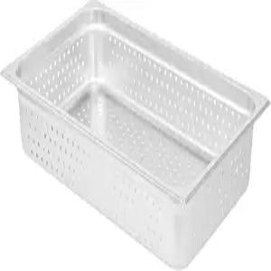 레스토랑웨어 스팀 테이블 팬 6팩 풀사이즈 스테인리스 스틸 천공 호텔 미끄럼 방지 4인치 딥 실버 상업용