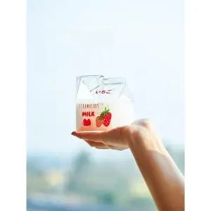 바나나우유컵 업소용 과일 홈카페 투명 딸기우유 소품