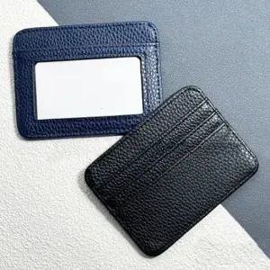 투명슬롯 가죽 카드 지갑 1P 신분증 수납 포켓 케이스 투명슬롯카드지갑 컬러카드지갑