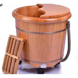 족욕탕 우드 히노끼 발찜질 발스파 높이25cm 시더우드 간이 바퀴형 욕조족욕탕 탕기 소형