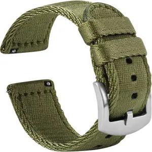 WOUKUP 밀리터리 퀵 릴리스 나일론 시계 밴드 프리미엄 안전벨트 소재 스트랩 18mm 남녀용