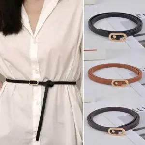 여성 타원 원피스 셔츠 벨트 자켓 벨트 셔츠 여자허리띠 가죽 코디 원피스 얇은 셔츠벨트