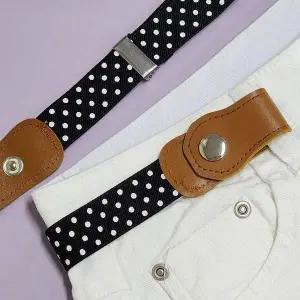 [셀러에이드]벨트 패턴 프리 노버클 무압박 땡땡이