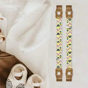 [셀러에이드]패턴 기하학 프리 벨트 노버클 무압박