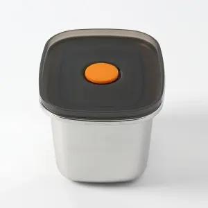 전자레인지 직사각 스테인리스 밀폐 용기 450ml 스텐 반찬통밀폐 반찬 진공밀폐 냉동실 김치