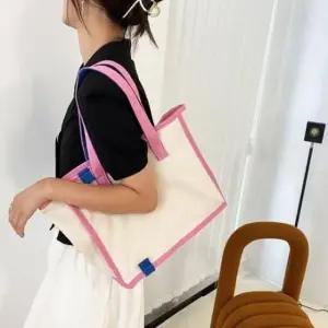 캔버스 앙상블 숄더 여성 토트 에코백 패치포인트