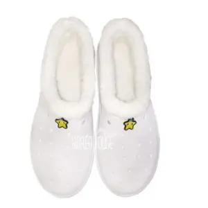 실내화 털 겨울 초등 키즈 흰색 190mm슬리퍼 가벼운 경량 학생신 학교 학교신