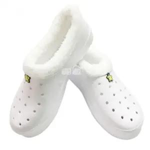 겨울 실내화 털 학교 학생 화이트 200mm슬리퍼 가벼운 경량 학생신 학교신
