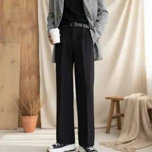 [옷자락]남성 세미와이드 폴리 롱슬랙스 부드러운 팬츠