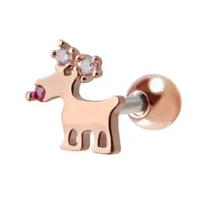 [미니아트] 써지컬 스틸 루돌프 크리스마스 패션 피어싱 한쪽