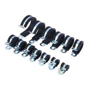 2pcs 스테인레스 스틸 고무 라이닝 P 클립 케이블 장착 호스 파이프 클램프 R  고정