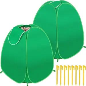 2팩 식물 커버 동결 보호 야외 28x28x33 겨울 관목 서리 과일나무 화분 얼린 동물의 섭취로부터 위한