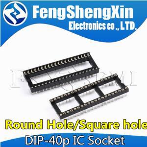 5pcs DIP-40 둥근 구멍 사각형 40 핀 2.54MM DIP IC 소켓 어댑터 솔더  커넥터