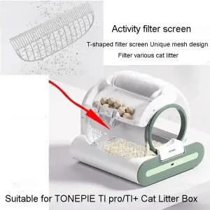 톤파이 자동 고양이 화장실 탈착식 필터 백보드 스크린 필터 메쉬 효적인 모래 톤파이 TI PRO TI 액세서리