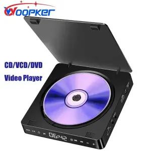 DVD플레이어 Woopker DVD 플레이어 KC-708 HD 1080P 휴대용 CD VCD 하이파이 스테레오 비디오 TV 프로젝터