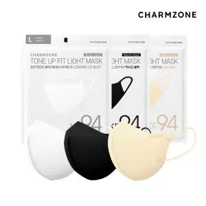 참존 KF94 뉴 톤업핏 블랙라벨 라이트 마스크 25매 중형 대형 최신제조