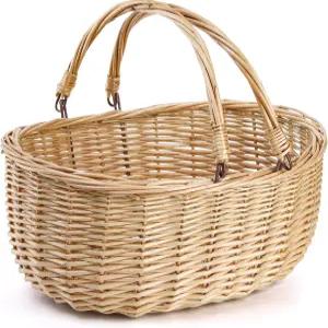 손잡이가 달린 디쿠노이 위커 피크닉 바구니 채울 수 있는 큰 빈 선물 정원 사탕 와인 부활절 달걀 모임