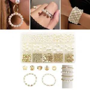 비즈공예 진주 부자재 15종세트 팔찌 목걸이 만들기