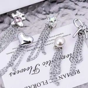 [콩심팥심]자석 단추 브로치 바지 고정 체인 기장 길이 조절