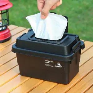 [콩심팥심]캠핑박스 캠핑 양념통 티슈 수납 미니 카고 박스 상자 블랙