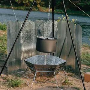 화로대 전용 윈드쉴드 119x60cm 대형 바람막이 화로대가드