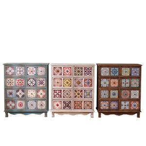 빈티지엔틱서랍장 거실 드레스룸 수납장 홈스테이 홈카페 북유럽 얇은 틈새 프레임