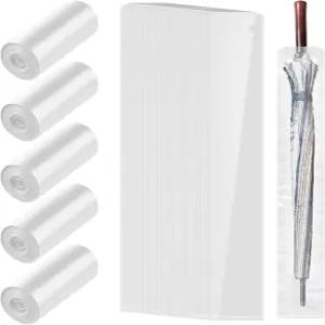 500개 투명 일회용 습식 우산 레인백 헤비 듀티 슬리브 큰 커버로 교회 로비 바닥을 건조하게 유지합니다