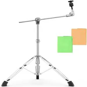 BGKBGK 붐 심벌 스탠드 드럼 하드웨어 퍼커션 마운트 홀더 기어 세트 고무 발 승차감이 있는 이중 브레이스