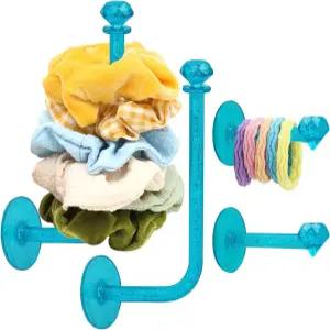 쿼피바 4Pcs 헤드밴드 홀더 스탠드 스크런치 정리함 여아 헤어 액세서리 헤어밴드 타이 보관함 클리어