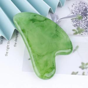 천연 옥 돌 Gua Sha 마사지 보드 로즈 쿼츠 Guasha 플레이트 페이스 스크레이퍼 도구 얼굴 목 뒤로 바디
