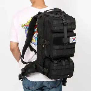 밀리터리 캐주얼 백팩 여행 트레킹 패션 블랙 가방 20대남자가방 서바이벌백팩
