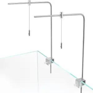 토토리티 어항 조명 홀더 브래킷 지지 수족관 랙 LED 램프 스탠드 키트 실버