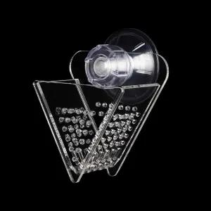 위버버드 콘 레드 웜 피더 아크릴 V자형 새우 어항 먹이 컵 흡입 포함