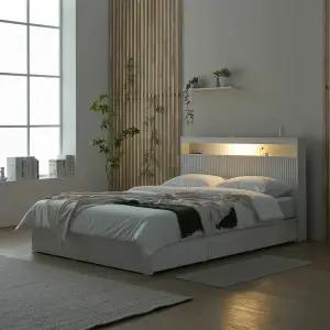 히트가구 HZ1223 호텔식 LED 수납 침대Q 300 1color