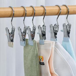 스텐 후크 집게걸이 10개 후크클립 다용도 스텐 옷걸이 빨래 모자 바지 틈새 소품 고리 튼튼하게 집어주는집게