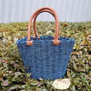라탄 빨대가방 원형 小 바캉스 물놀이 캠핑 목욕 수영 빨래 피크닉 바구니